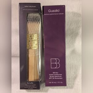Gusalio BB Blur and Tarte Buffer Fluffy Brush Set